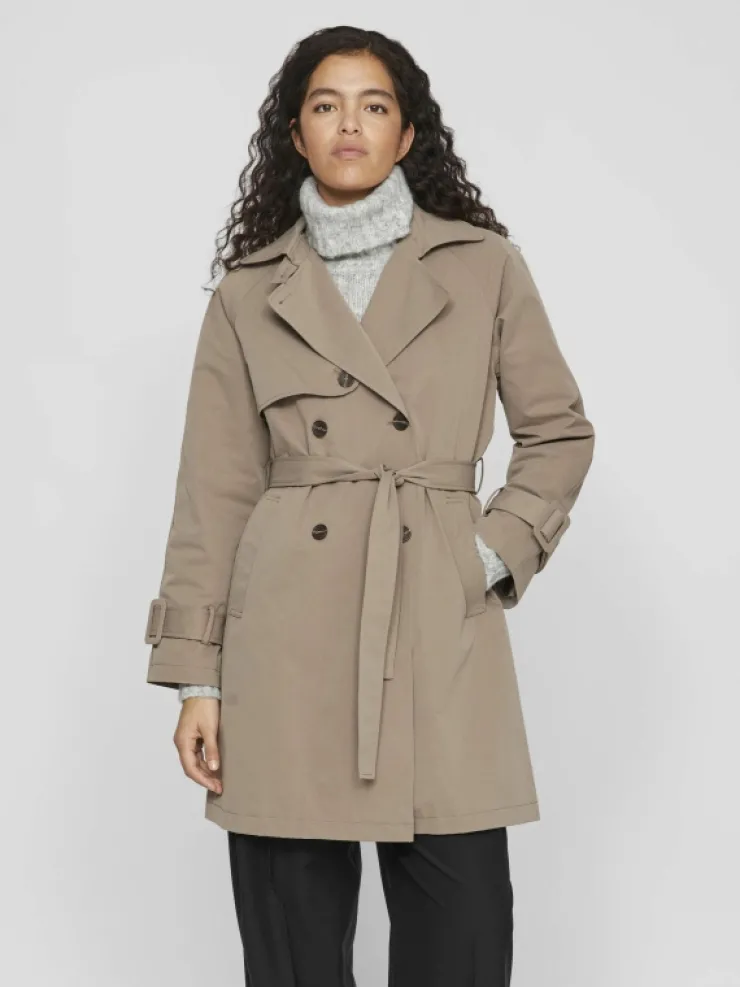 VILA Jackets & Coats^BELTED TRENCHCOAT