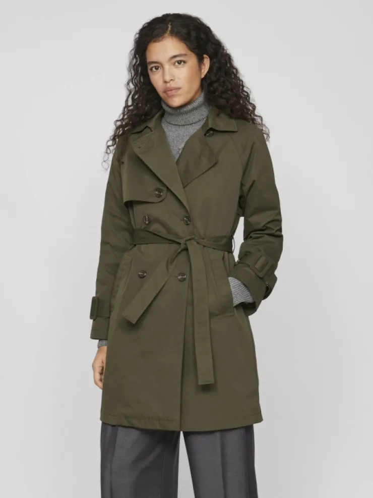 VILA Jackets & Coats^BELTED TRENCHCOAT