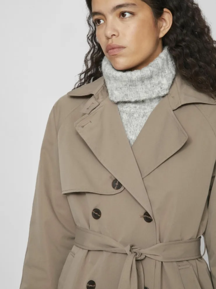VILA Jackets & Coats^BELTED TRENCHCOAT