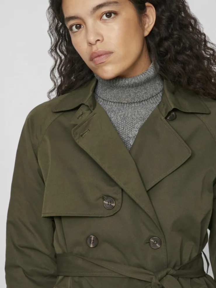 VILA Jackets & Coats^BELTED TRENCHCOAT