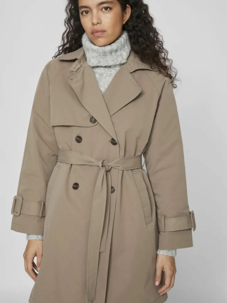 VILA Jackets & Coats^BELTED TRENCHCOAT