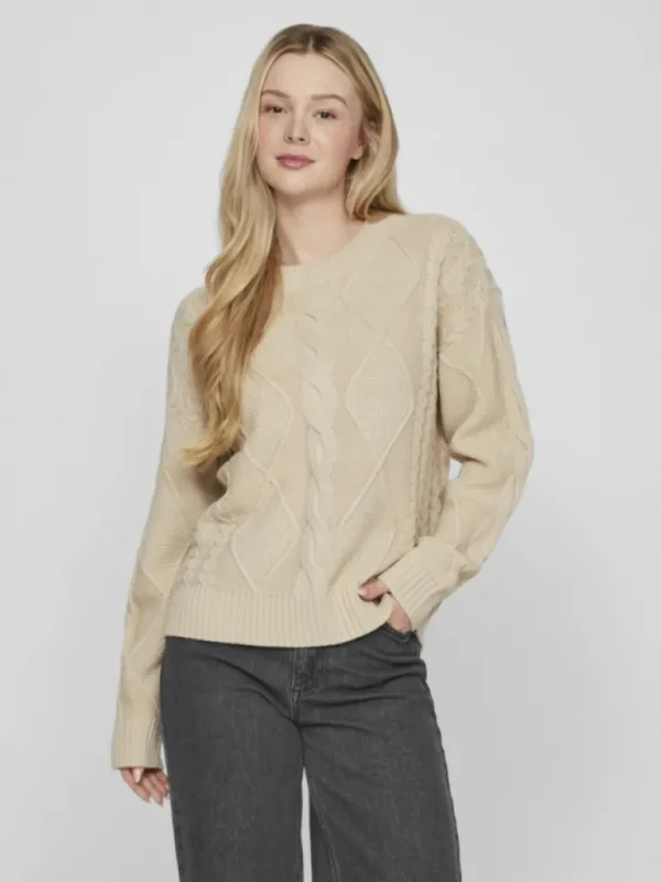 VILA Knitwear^CABLE KNITTED JUMPER