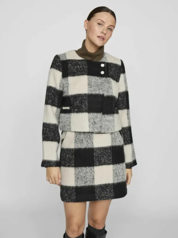 VILA Jackets & Coats | Knitwear^CHECKED SHORT JACKET
