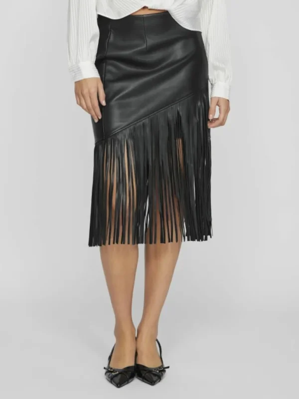 VILA Skirts^COATED MIDI SKIRT
