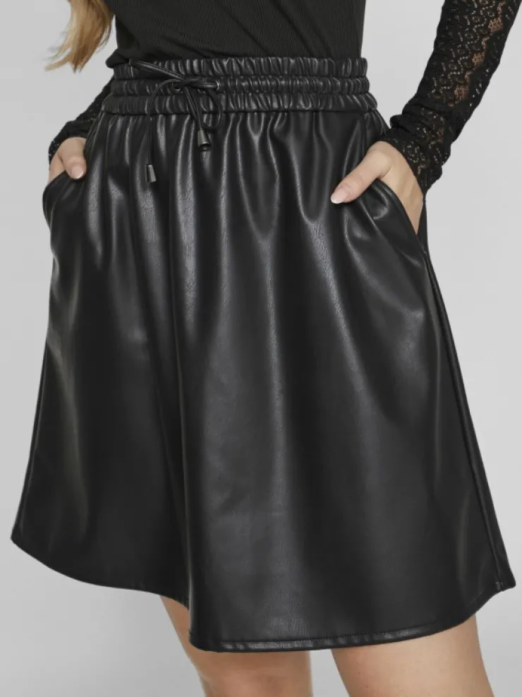 VILA Skirts^COATED MINI SKIRT
