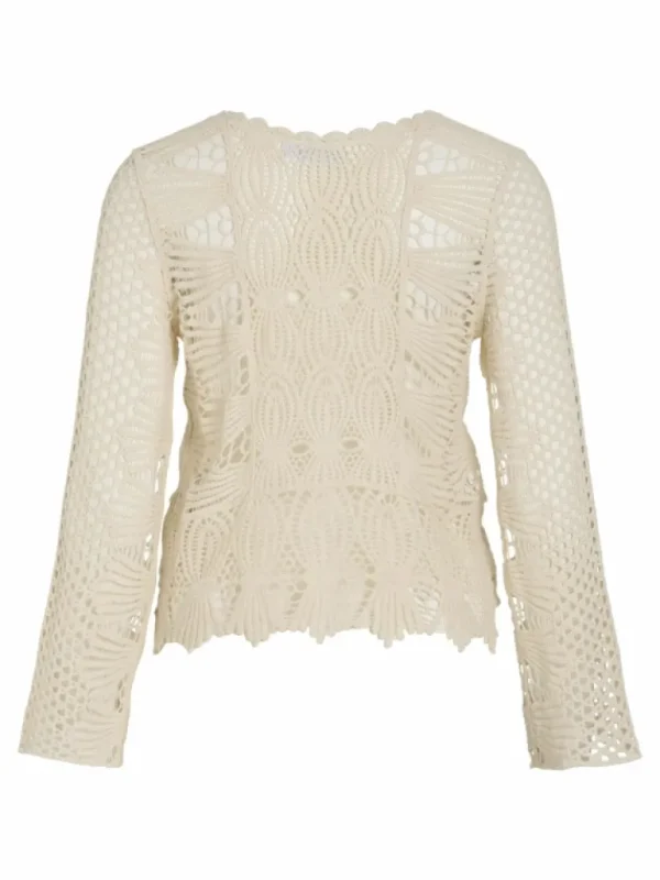 VILA Tops & T-shirts^CROCHET LONG SLEEVED BLOUSE