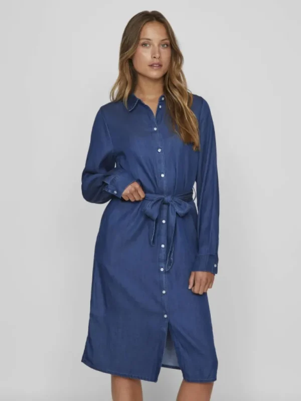 VILA Dresses^DENIM MIDI DRESS