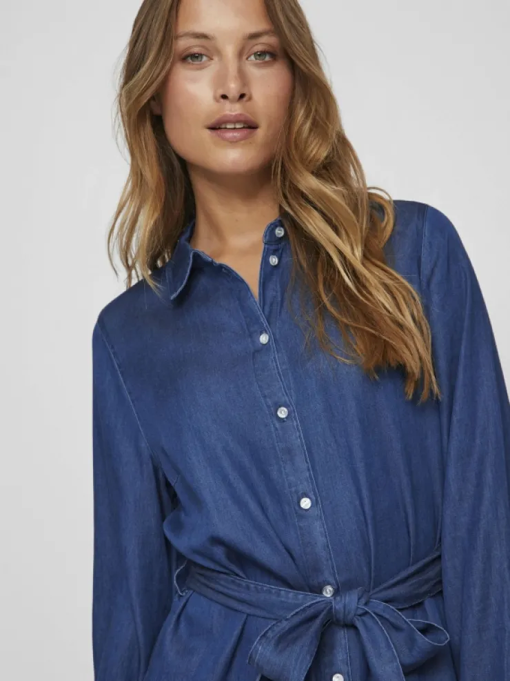 VILA Dresses^DENIM MIDI DRESS