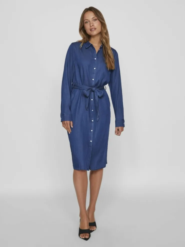 VILA Dresses^DENIM MIDI DRESS