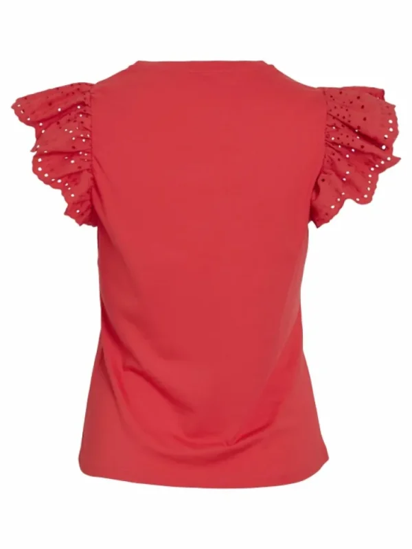 VILA Tops & T-shirts^EMBROIDERED CAP SLEEVE TOP