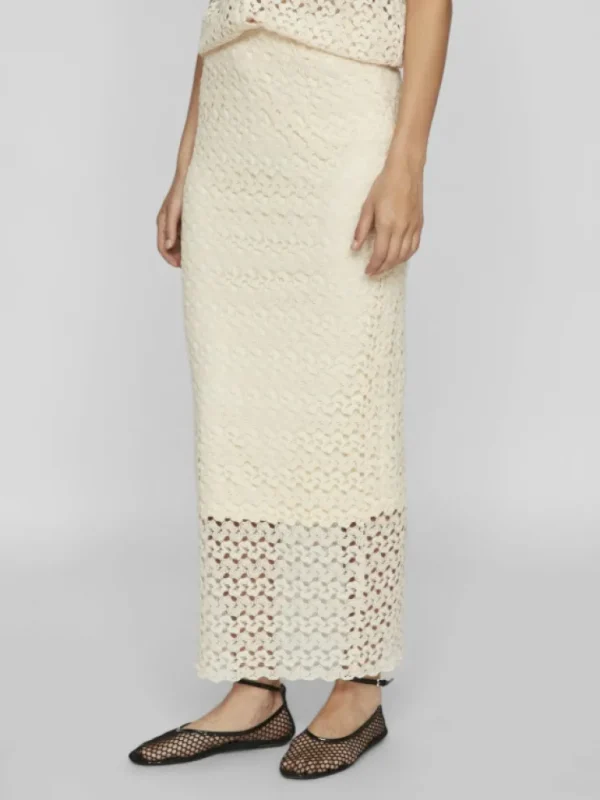 VILA Skirts^EMBROIDERED MIDI SKIRT