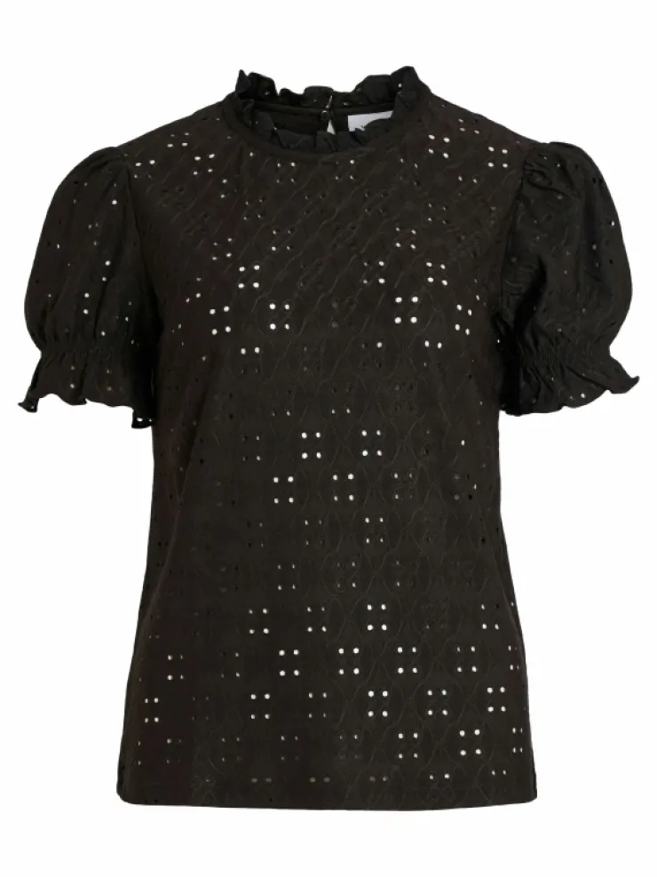 VILA Tops & T-shirts^EMBROIDERED SHORT SLEEVED TOP