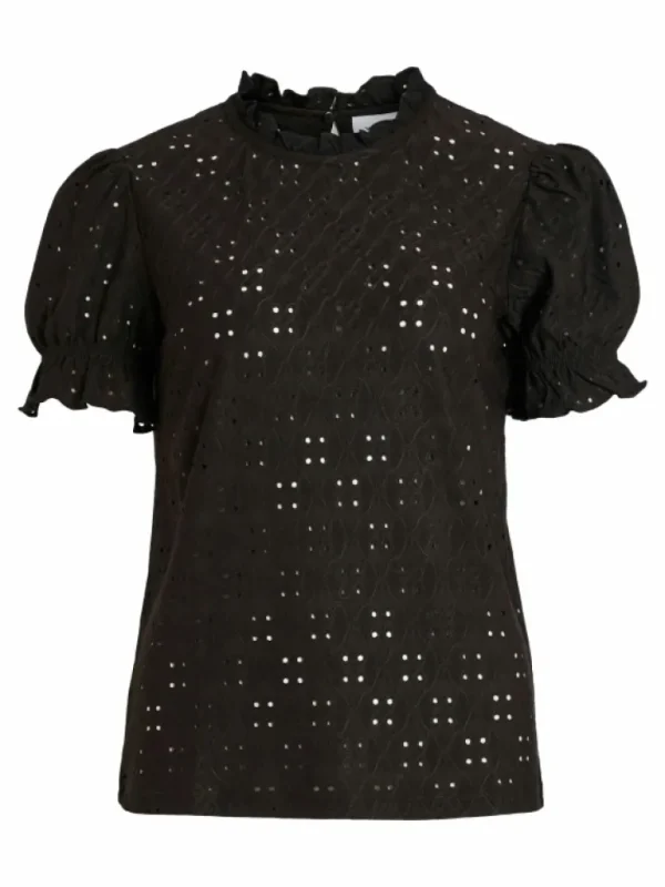 VILA Tops & T-shirts^EMBROIDERED SHORT SLEEVED TOP