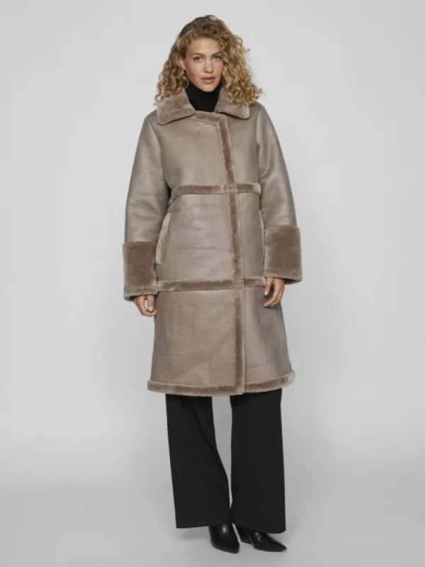 VILA Jackets & Coats^FAUX SHEARLING COAT