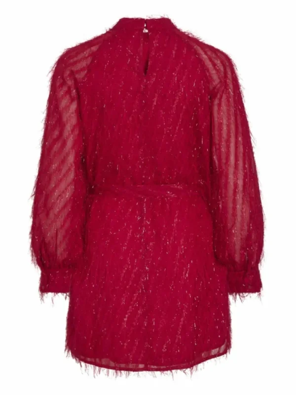VILA Dresses^GLITTER FEATHER SHORT DRESS