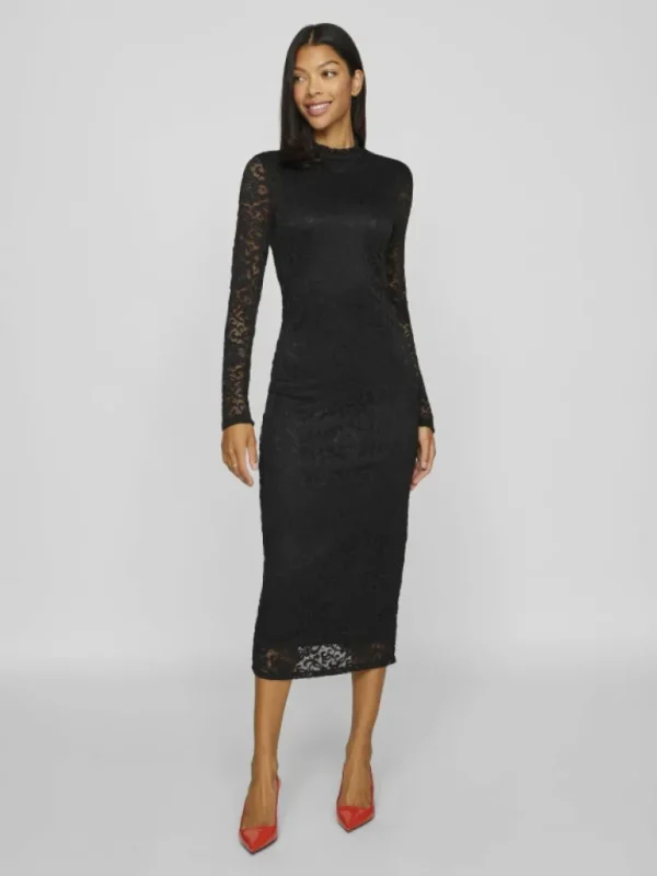 VILA Dresses^HIGH NECK MIDI DRESS