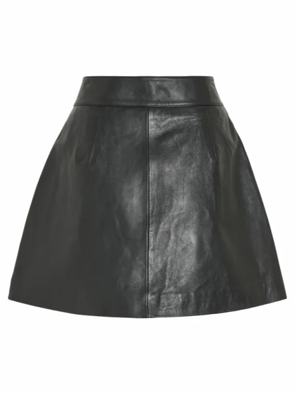 VILA Skirts^HIGH WAIST LEATHER MINI SKIRT
