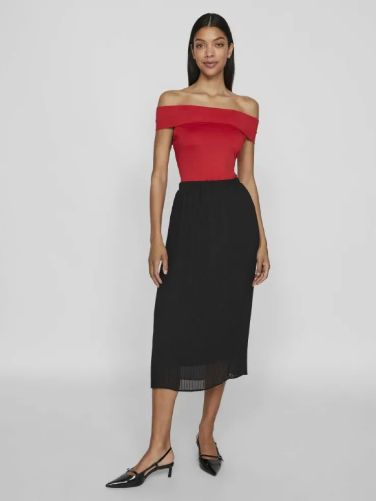 VILA Skirts^HIGH WAIST MIDI SKIRT