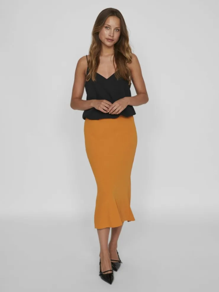VILA Skirts^HIGH WAIST MIDI SKIRT