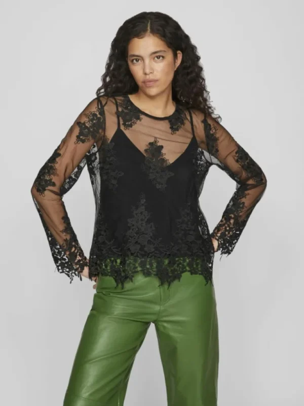 VILA Tops & T-shirts^LACE LONG SLEEVED TOP