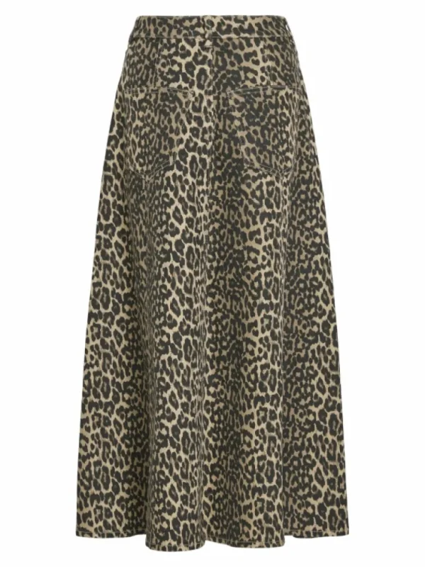 VILA Skirts^LEOPARD PRINT MIDI SKIRT