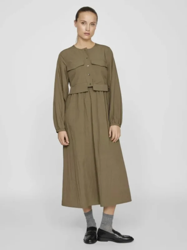 VILA Dresses^LONG SLEEVED MIDI DRESS