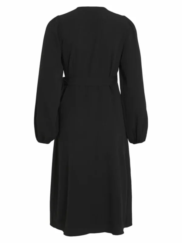 VILA Dresses^LONG SLEEVED MIDI WRAP DRESS