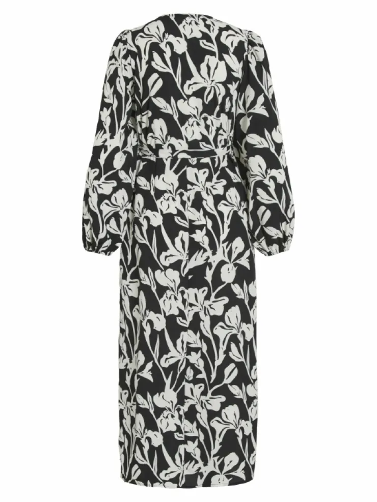 VILA Dresses^LONG SLEEVED MIDI WRAP DRESS