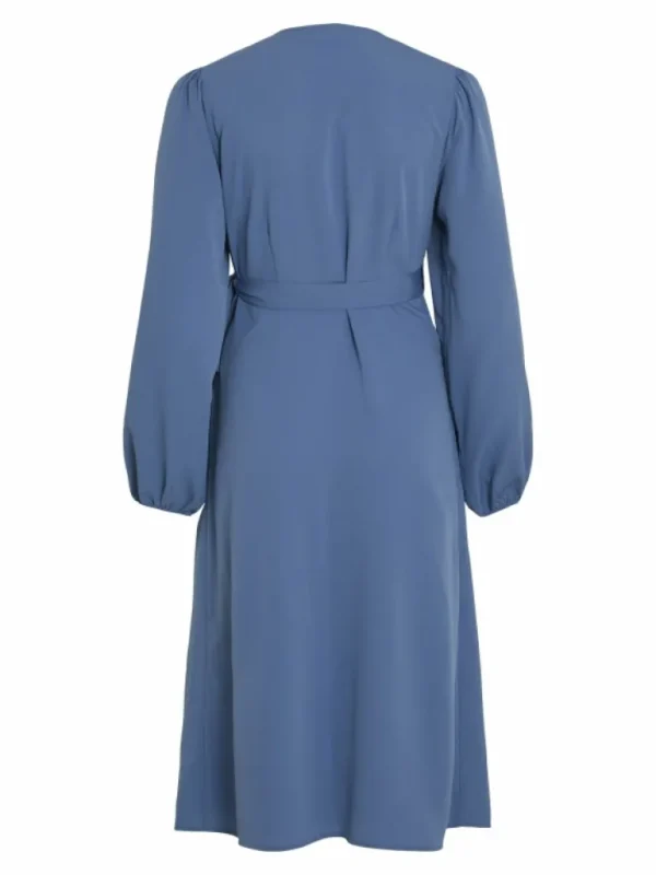 VILA Dresses^LONG SLEEVED MIDI WRAP DRESS