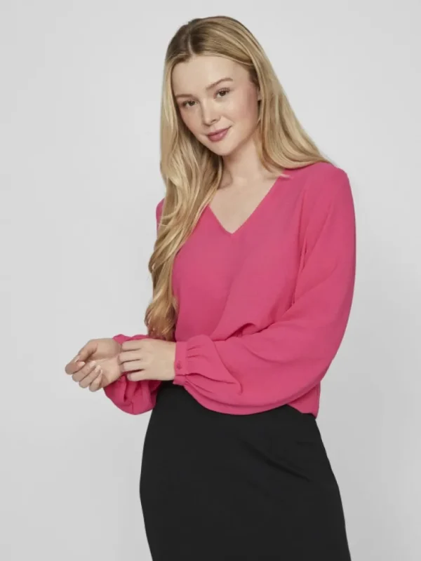 VILA Tops & T-shirts^LONG SLEEVED V-NECK TOP