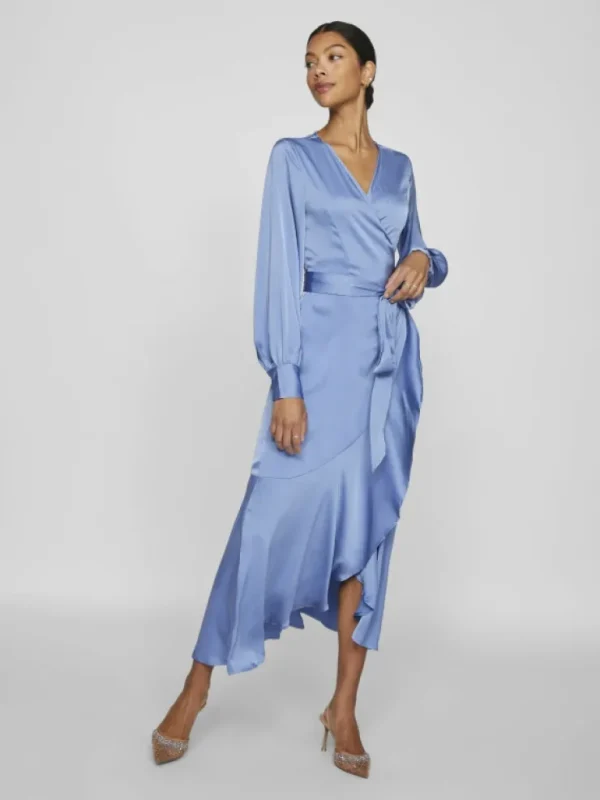VILA Dresses^LONG SLEEVED WRAP DRESS