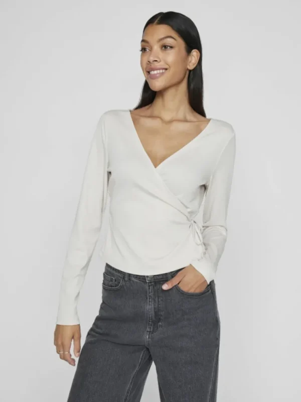 VILA Tops & T-shirts^LONG SLEEVED WRAP TOP