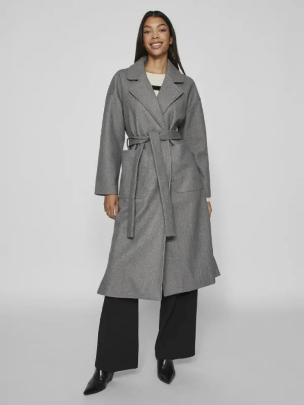 VILA Jackets & Coats^LONG TIE WAIST COAT