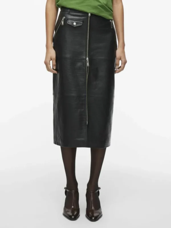 VILA Skirts^MIDI LEATHER SKIRT