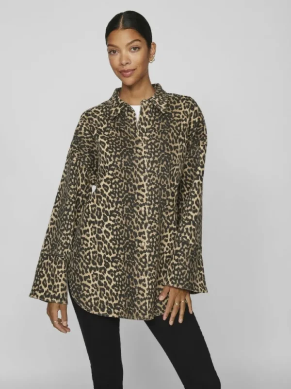 VILA Shirts^OVERSIZED LEOPARD SHIRT