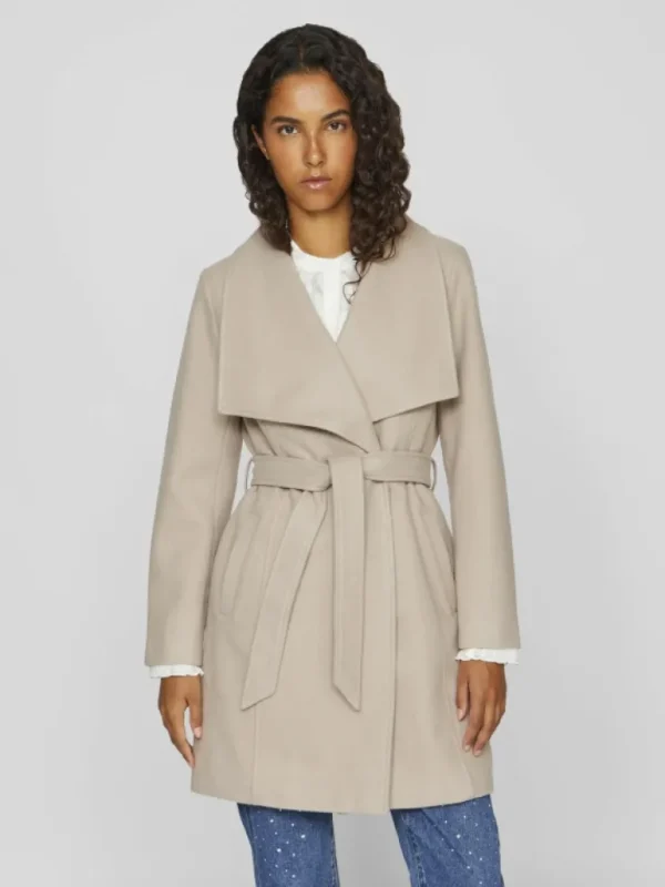 VILA Jackets & Coats | Knitwear^PETITE - TIE WAIST COAT