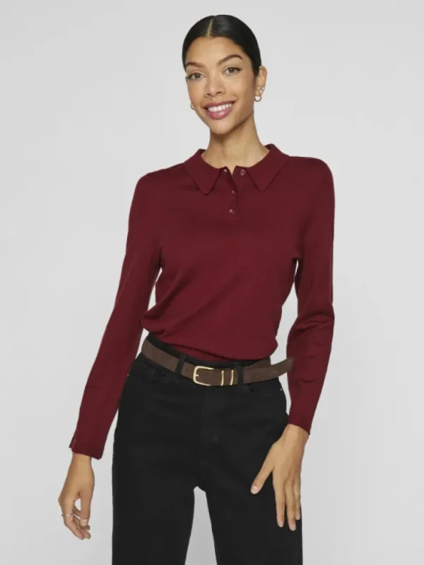 VILA Knitwear | Tops & T-shirts^POLO KNITTED TOP