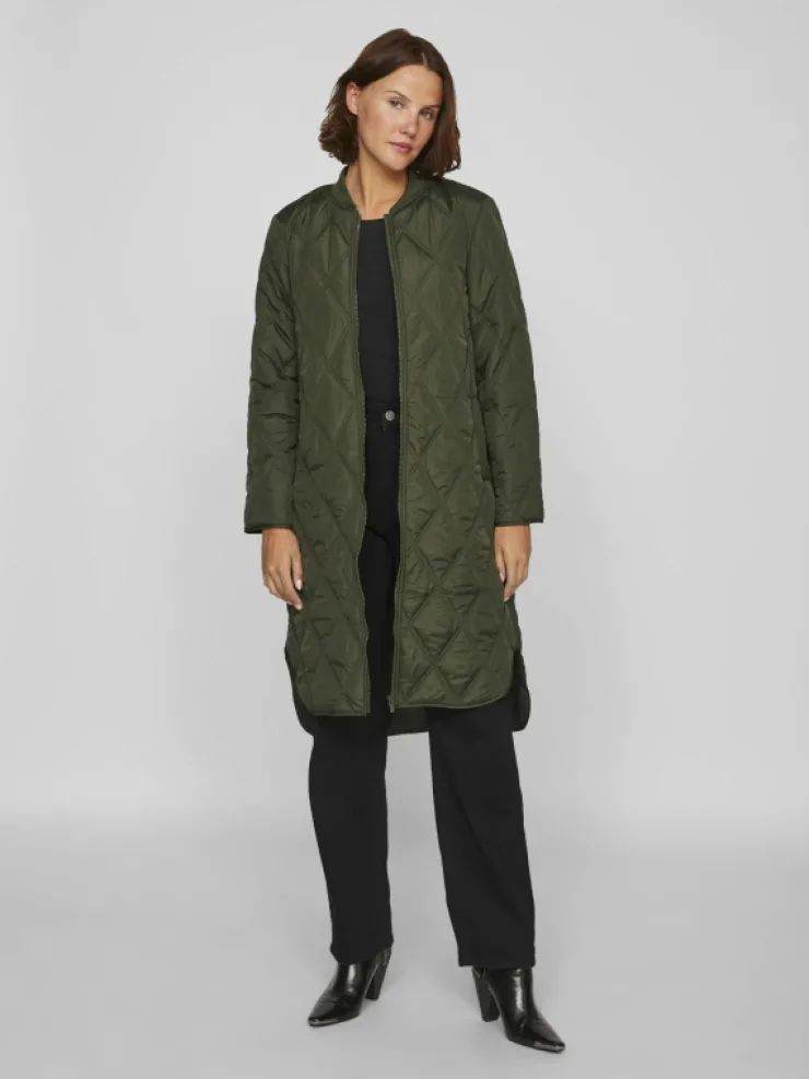 VILA Jackets & Coats^QUILTED ZIPPER COAT