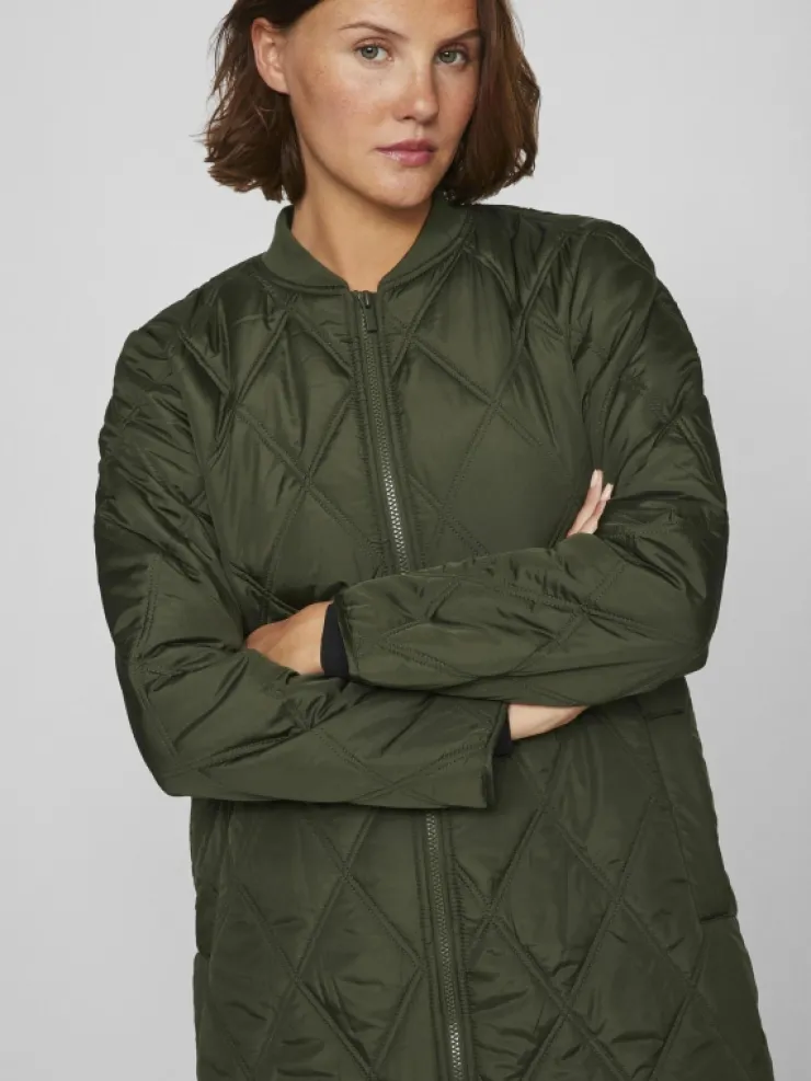 VILA Jackets & Coats^QUILTED ZIPPER COAT