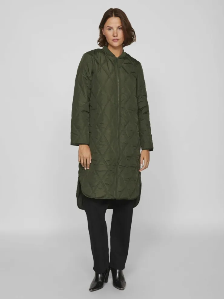 VILA Jackets & Coats^QUILTED ZIPPER COAT