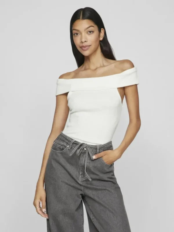 VILA Tops & T-shirts^RIBBED OFF-SHOULDER TOP