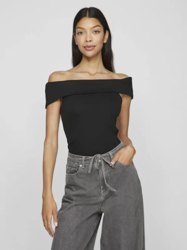 VILA Tops & T-shirts^RIBBED OFF-SHOULDER TOP