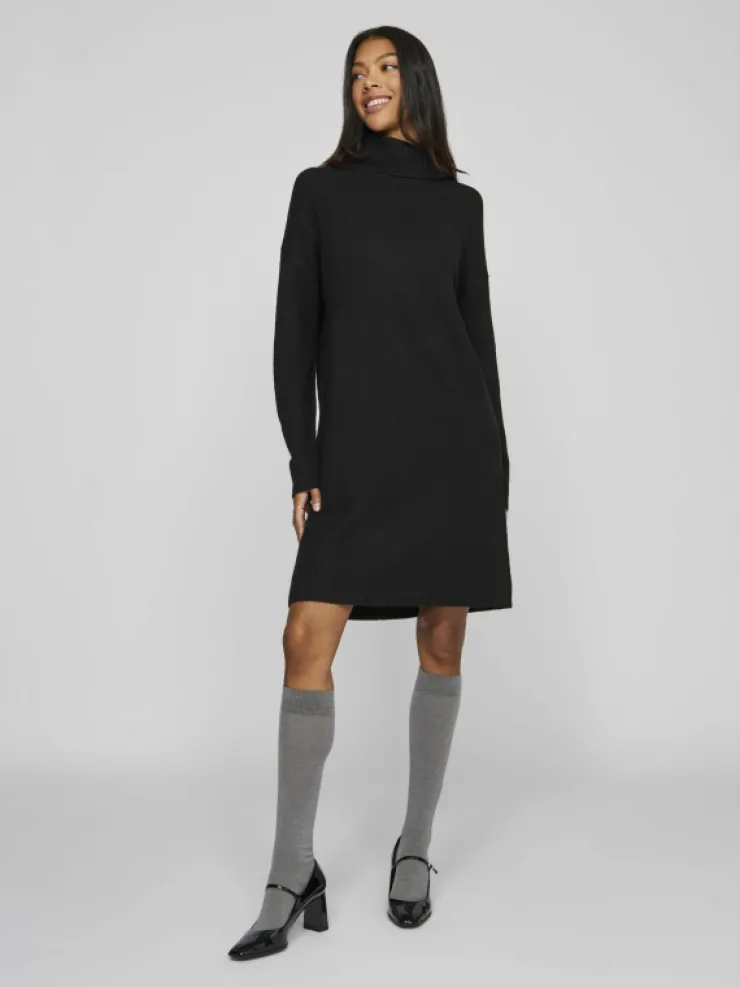 VILA Dresses | Knitwear^ROLL NECK KNITTED DRESS