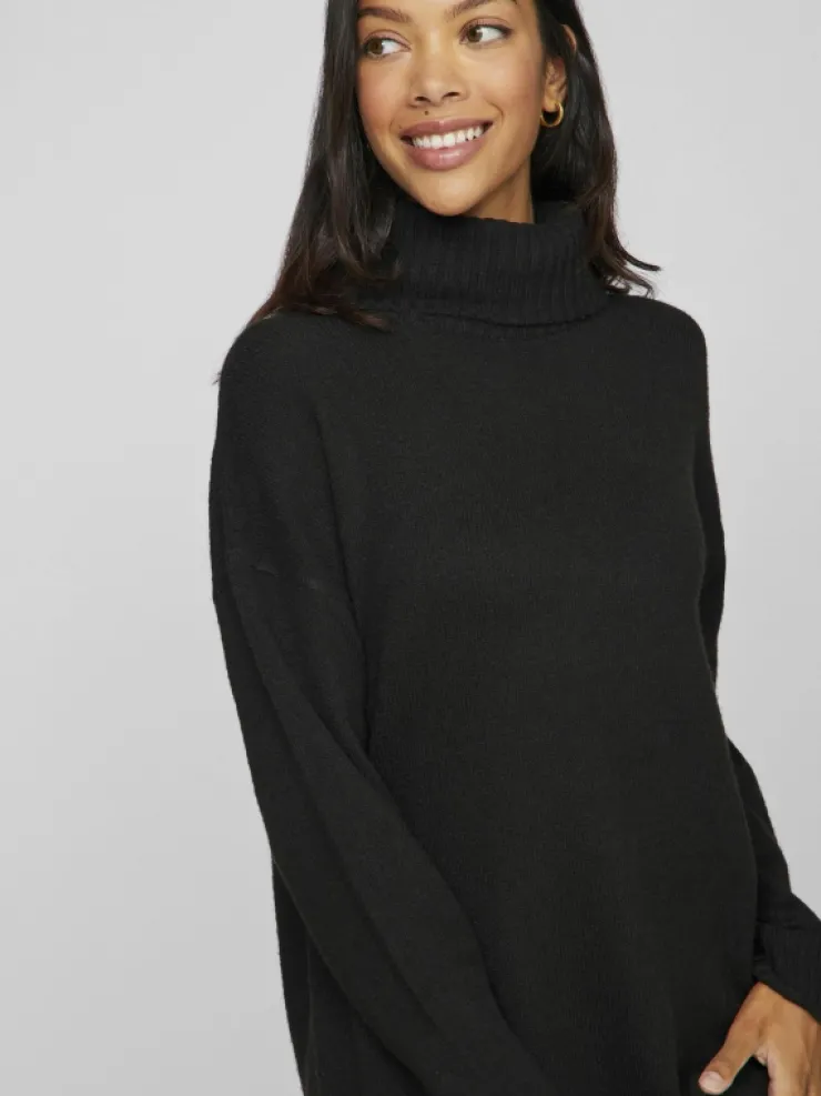VILA Dresses | Knitwear^ROLL NECK KNITTED DRESS