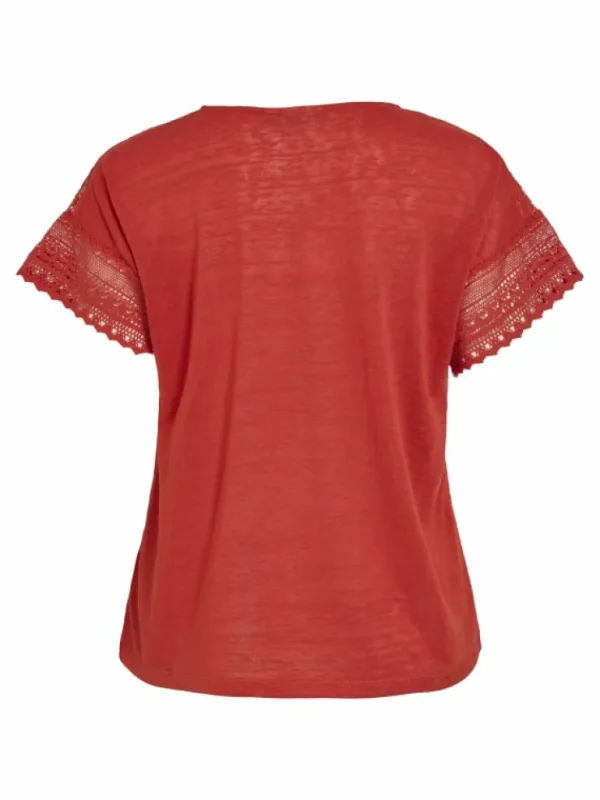 VILA Tops & T-shirts^ROUND NECK SHORT SLEEVED TOP