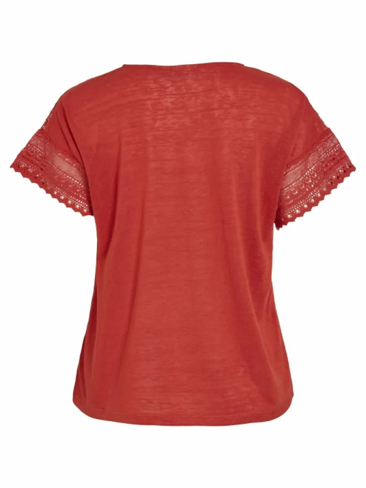 VILA Tops & T-shirts^ROUND NECK SHORT SLEEVED TOP