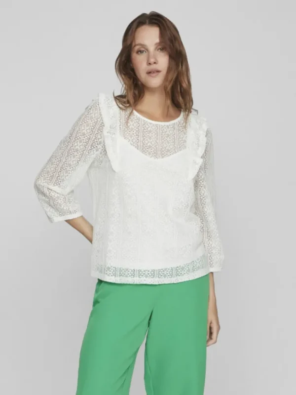 VILA Tops & T-shirts^RUFFLE 3/4 SLEEVED BLOUSE