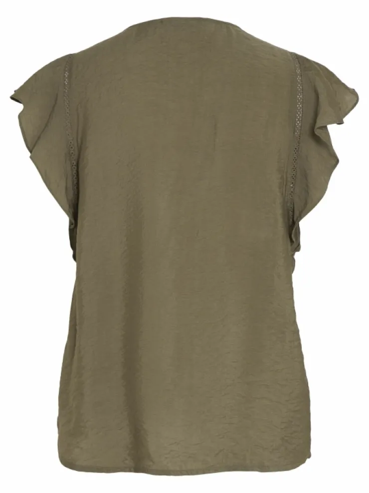 VILA Tops & T-shirts^RUFFLE SHORT SLEEVED TOP