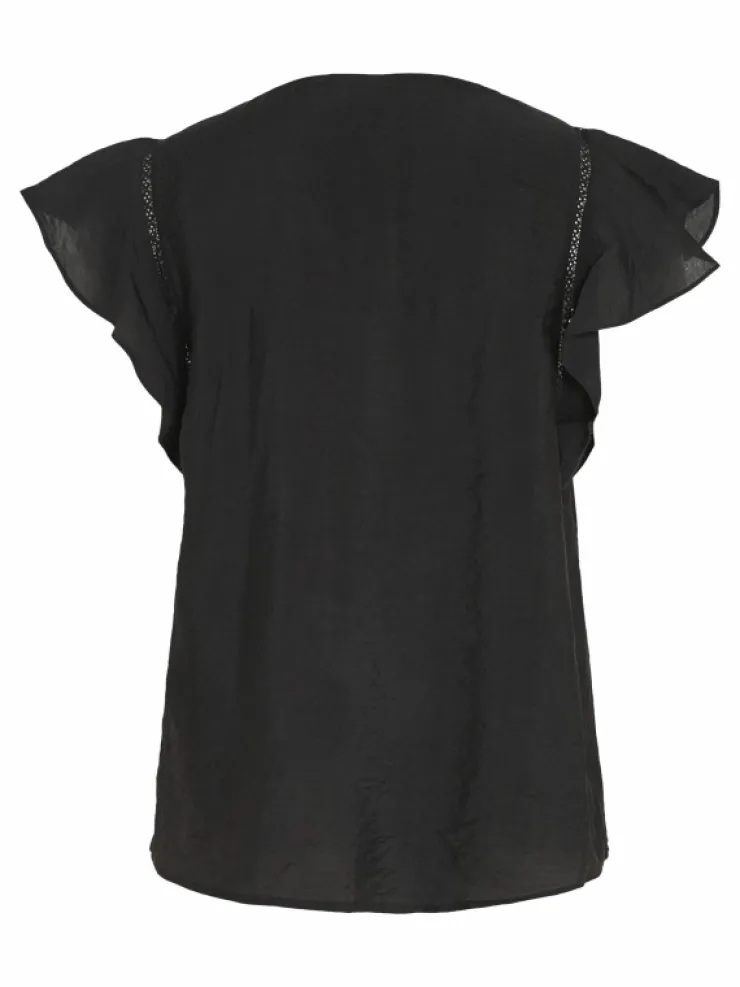VILA Tops & T-shirts^RUFFLE SHORT SLEEVED TOP