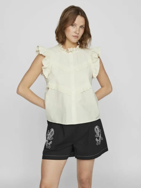 VILA Shirts^RUFFLE SLEEVELESS SHIRT